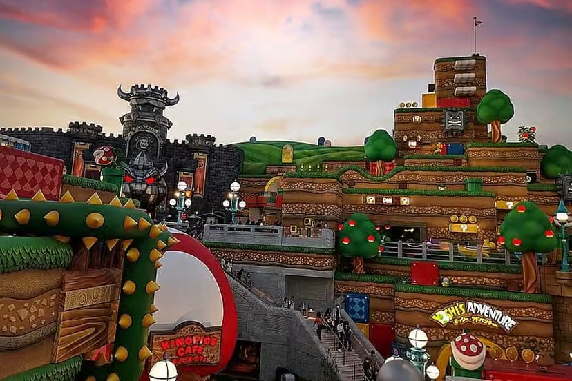 Nintendo area lights and attractions at USJ